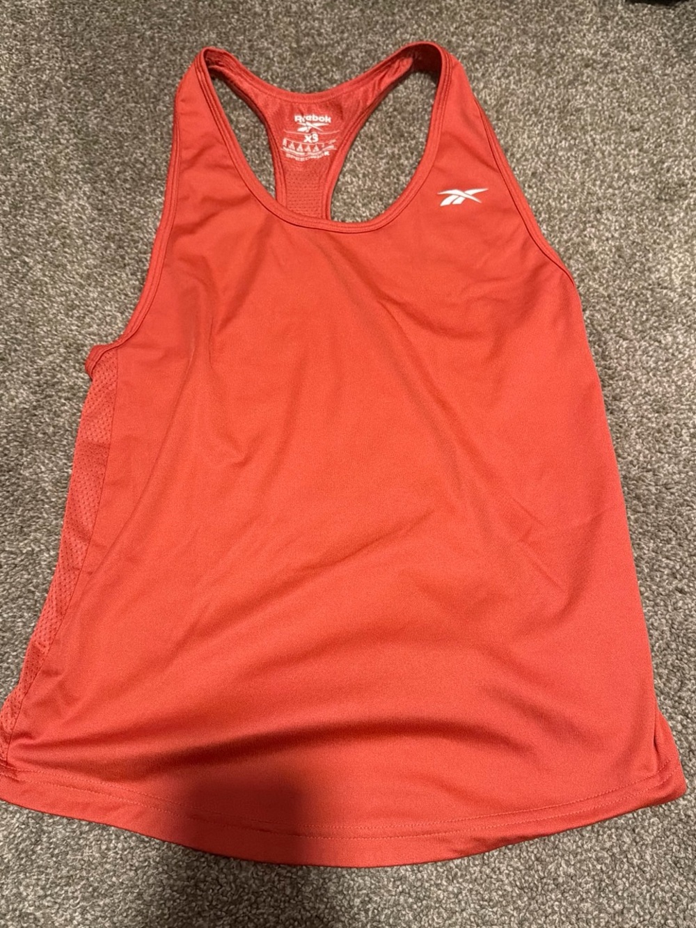 Reebok Women's Coral-Red Racerback Athletic Tank Top